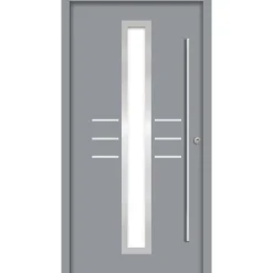 SplenDoor  Premium-Haustür Passivedoor Lund RC2 energiesparend einbruchsicher grau 110 x 210 cm rechts