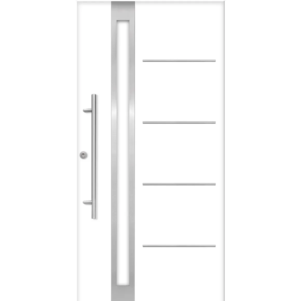 SplenDoor Premium-Haustür Passivedoor Umea RC2 energiesparend einbruchsicher weiss 100 x 200 cm links