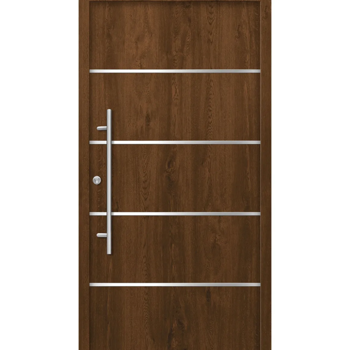 SplenDoor Premium-Haustür Passivedoor Visby energiesparend nussbaum 110 x 210 cm links