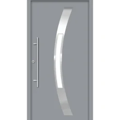 SplenDoor  Premium-Haustür Passivedoor Goeteborg RC2 energiesparend einbruchsicher grau 100 x 210 cm links