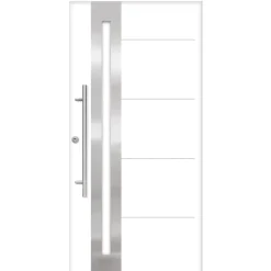 SplenDoor  Premium-Haustür Passivedoor Eksjo RC2 energiesparend einbruchsicher weiss 100 x 200 cm links