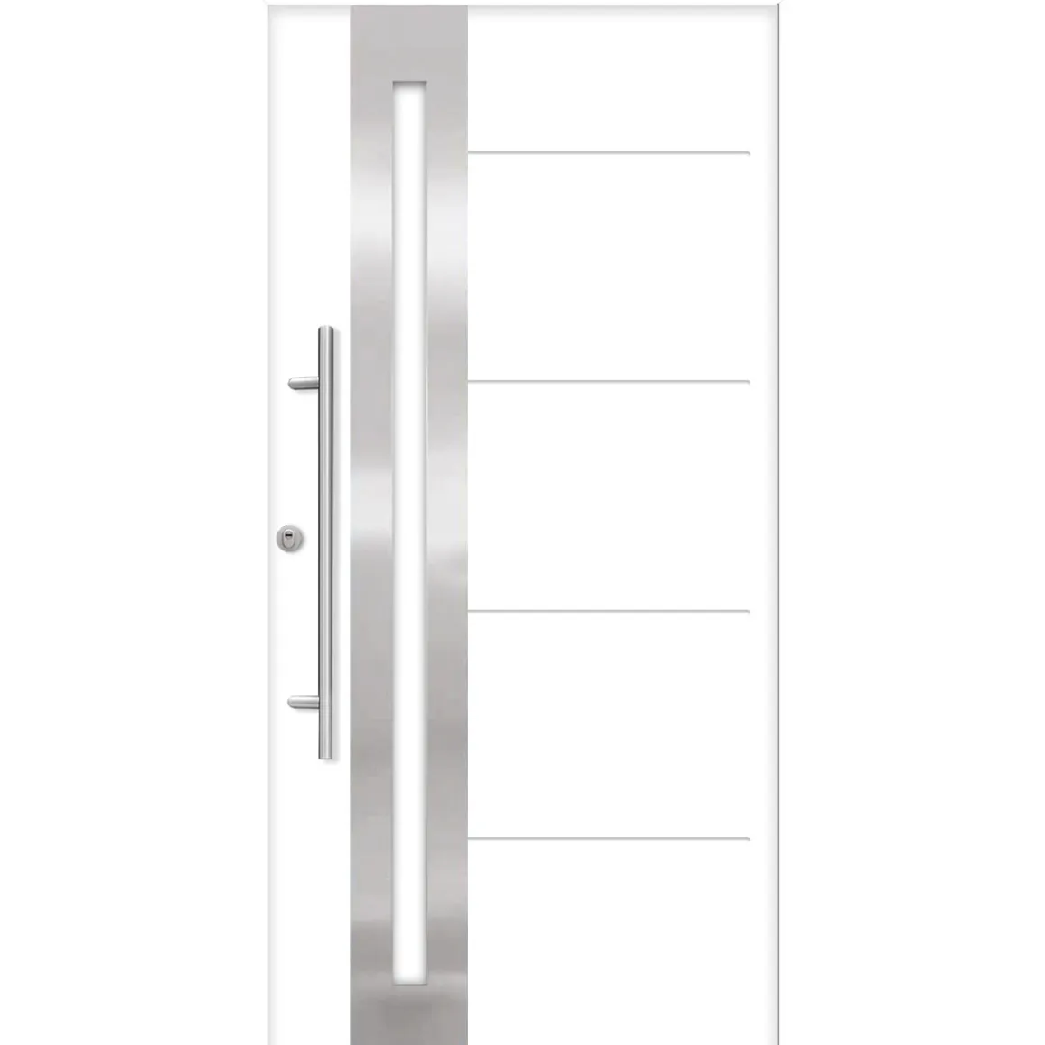 SplenDoor Premium-Haustür Passivedoor Eksjo RC2 energiesparend einbruchsicher weiss 100 x 200 cm links