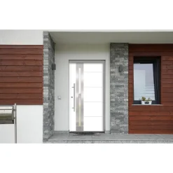 SplenDoor  Premium-Haustür Passivedoor Eksjo RC2 energiesparend einbruchsicher weiss 100 x 200 cm links