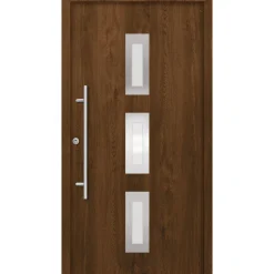 SplenDoor  Premium-Haustür Passivedoor Aalborg energiesparend nussbaum 110 x 210 cm links