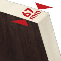 SplenDoor  Premium-Haustür Passivedoor Aalborg energiesparend nussbaum 110 x 210 cm links