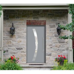 SplenDoor  Premium-Haustür Passivedoor Goeteborg RC2 energiesparend einbruchsicher grau 100 x 210 cm rechts