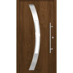 SplenDoor  Premium-Haustür Passivedoor Goeteborg RC2 energiesparend einbruchsicher nussbaum 100 x 200 cm rechts