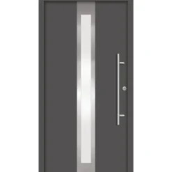 SplenDoor Premium-Haustür Passivedoor Stockholm RC2 energiesparend einbruchsicher anthrazit 100 x 200 cm rechts