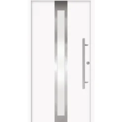 SplenDoor Premium-Haustür Passivedoor Stockholm RC2 energiesparend einbruchsicher weiss 110 x 210 cm rechts