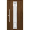 SplenDoor  Premium-Haustür Passivedoor Malmo RC2 energiesparend einbruchsicher nussbaum 100 x 210 cm links