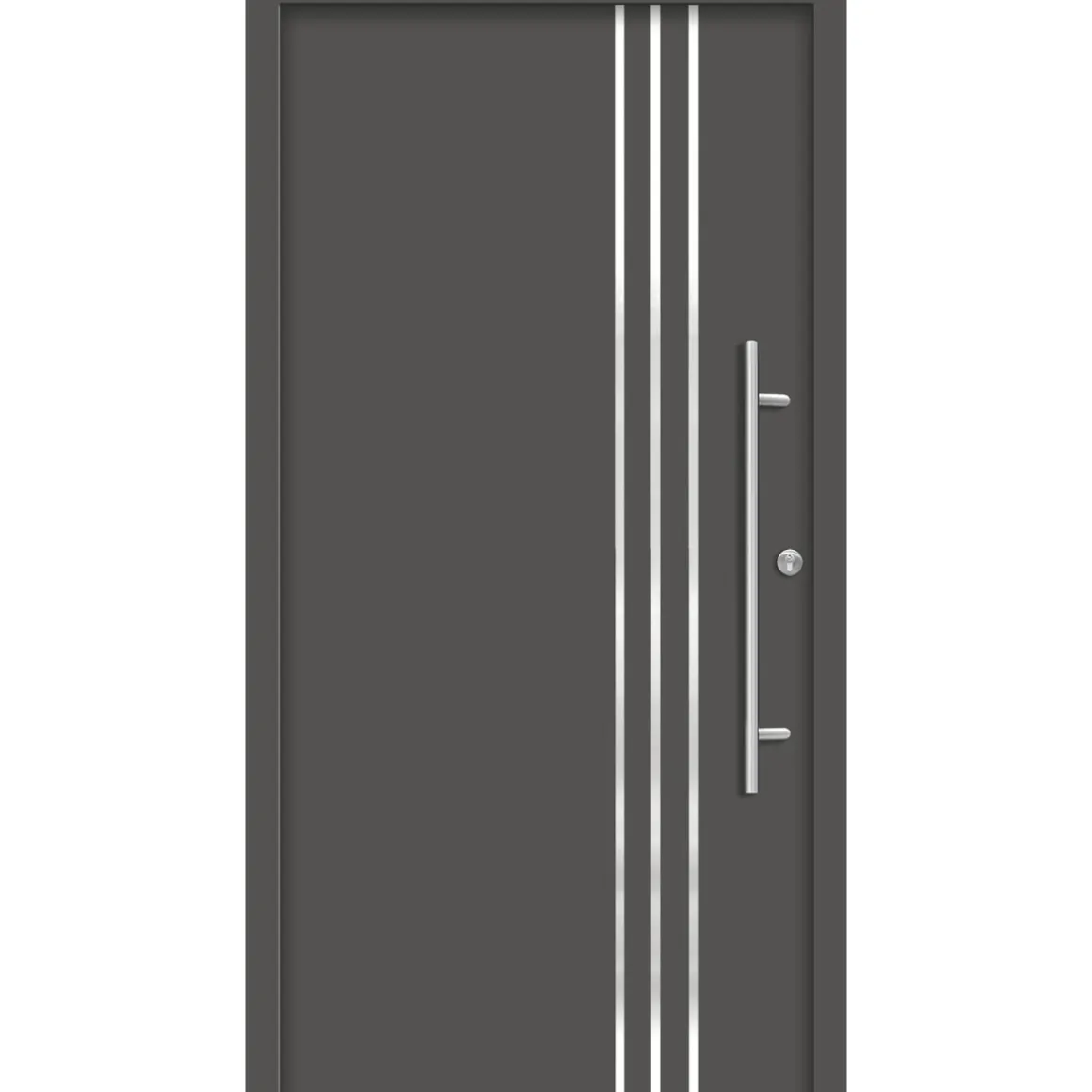 SplenDoor Premium-Haustür Passivedoor Kalmar energiesparend anthrazit 110 x 210 cm rechts