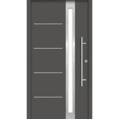 SplenDoor  Premium-Haustür Passivedoor Umea RC2 energiesparend einbruchsicher anthrazit 100 x 210 cm rechts