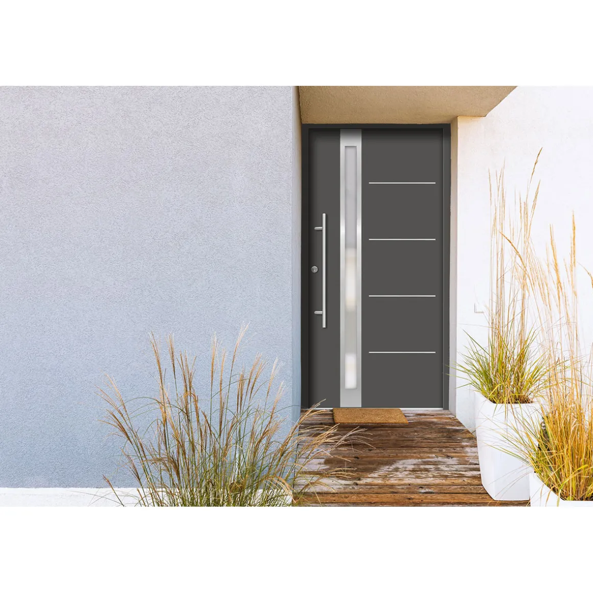 SplenDoor Premium-Haustür Passivedoor Umea energiesparend anthrazit 100 x 200 cm links