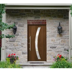 SplenDoor  Premium-Haustür Passivedoor Goeteborg energiesparend nussbaum 100 x 200 cm links