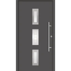SplenDoor  Premium-Haustür Passivedoor Aalborg energiesparend anthrazit 100 x 210 cm rechts