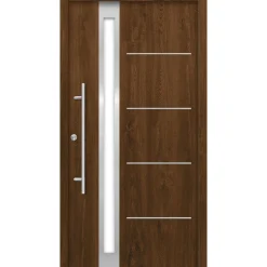 SplenDoor  Premium-Haustür Passivedoor Umea energiesparend nussbaum 100 x 210 cm links