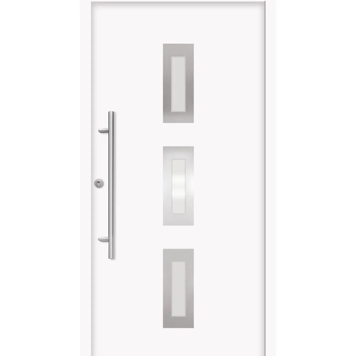 SplenDoor Premium-Haustür Passivedoor Aalborg RC2 energiesparend einbruchsicher weiss 110 x 210 cm links
