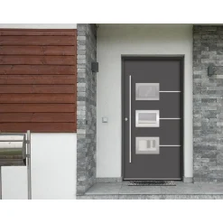 SplenDoor  Premium-Haustür Passivedoor Bergen energiesparend anthrazit 100 x 200 cm links