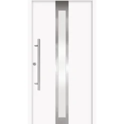 SplenDoor Premium-Haustür Passivedoor Stockholm RC2 energiesparend einbruchsicher weiss 100 x 200 cm links