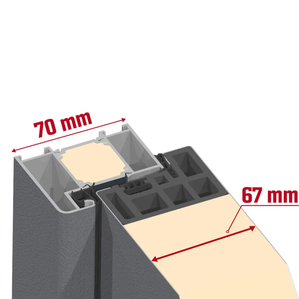 SplenDoor Premium-Haustür Passivedoor Umea energiesparend anthrazit 110 x 210 cm links