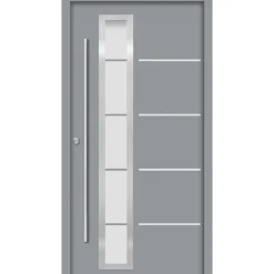 SplenDoor  Premium-Haustür Passivedoor Uppsala energiesparend grau 110 x 210 cm links