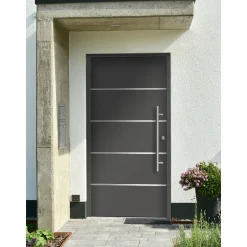SplenDoor  Premium-Haustür Passivedoor Visby energiesparend anthrazit 110 x 210 cm rechts