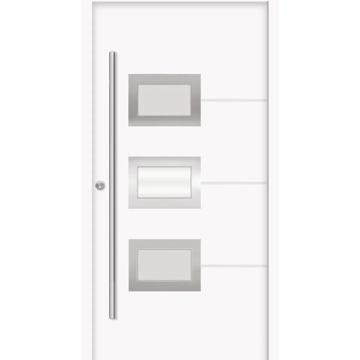 SplenDoor Premium-Haustür Passivedoor Bergen energiesparend weiss 100 x 200 cm links