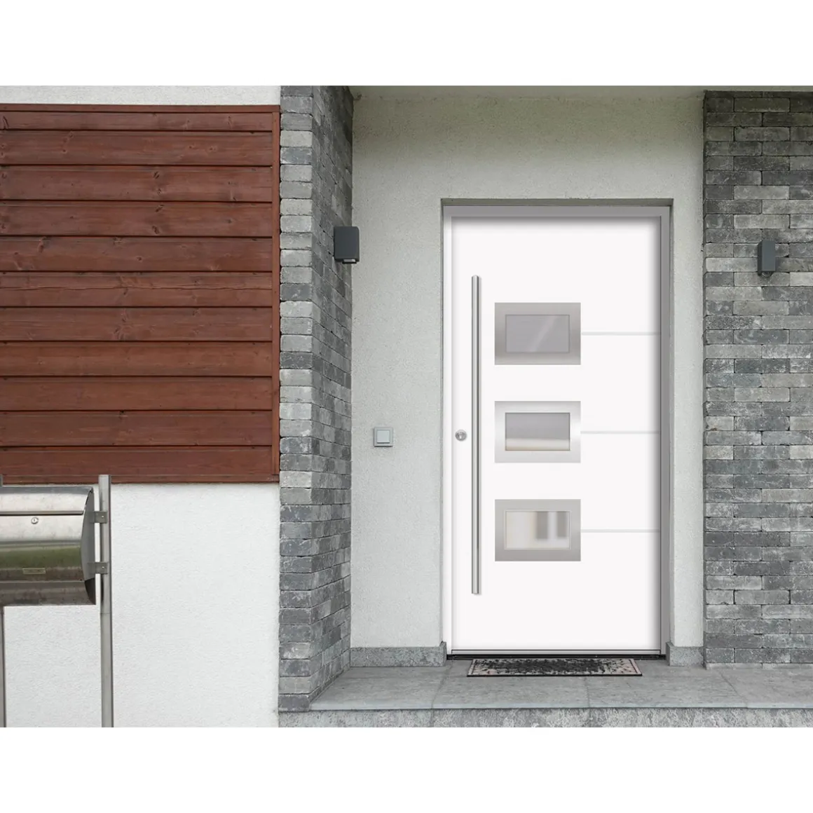 SplenDoor Premium-Haustür Passivedoor Bergen energiesparend weiss 100 x 200 cm links