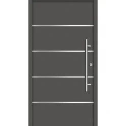 SplenDoor  Premium-Haustür Passivedoor Visby RC2 energiesparend einbruchsicher anthrazit 100 x 200 cm rechts