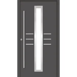 SplenDoor  Premium-Haustür Passivedoor Lund RC2 energiesparend einbruchsicher anthrazit 100 x 200 cm links