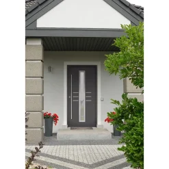 SplenDoor  Premium-Haustür Passivedoor Lund RC2 energiesparend einbruchsicher anthrazit 100 x 200 cm links