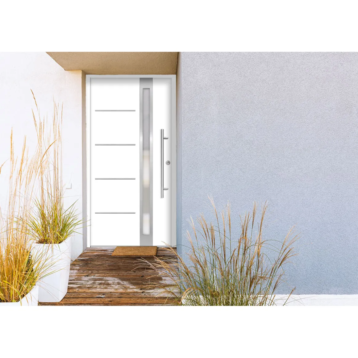 SplenDoor Premium-Haustür Passivedoor Umea RC2 energiesparend einbruchsicher weiss 110 x 210 cm rechts