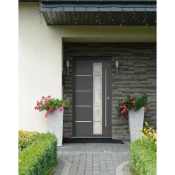 SplenDoor  Premium-Haustür Passivedoor Uppsala RC2 energiesparend einbruchsicher anthrazit 110 x 210 cm rechts