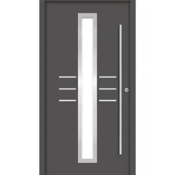 SplenDoor  Premium-Haustür Passivedoor Lund RC2 energiesparend einbruchsicher anthrazit 110 x 210 cm rechts