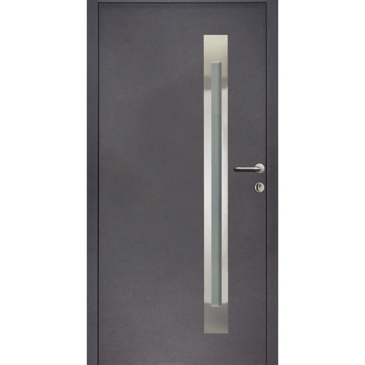 SplenDoor Sicherheits-Nebeneingangstuer NS4 RC2 88x198 Anthrazit rechts