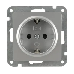 Steckdose mit Kindersicherung Le Mans silber Serie 603