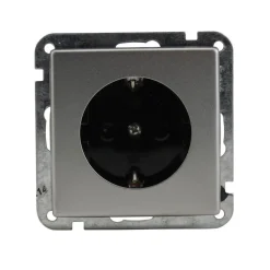 Steckdose mit Kindersicherung Imola Edelstahl Serie 305