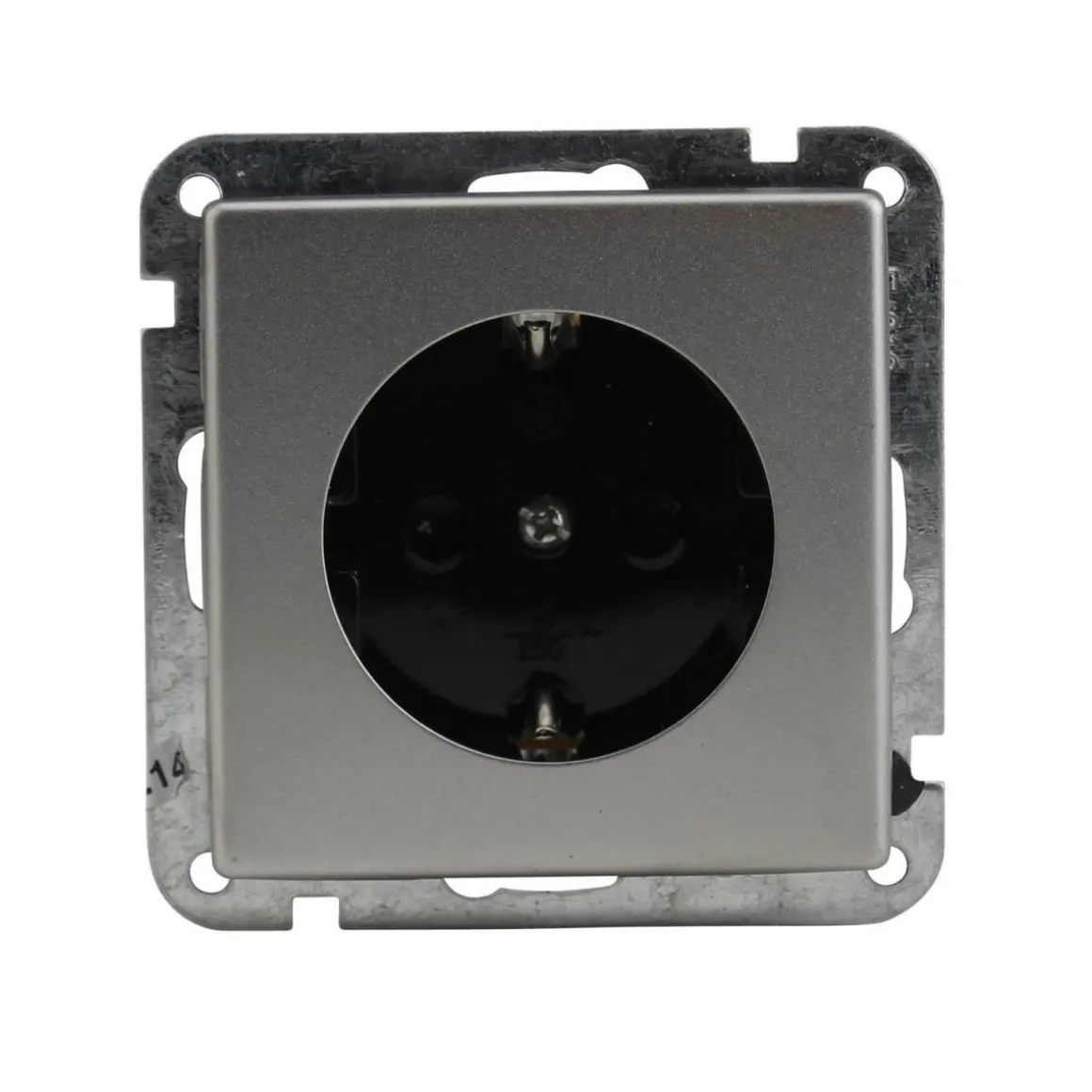 Steckdose mit Kindersicherung Imola Edelstahl Serie 305