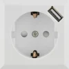 Steckdose mit USB Melbourne ultraweiß
