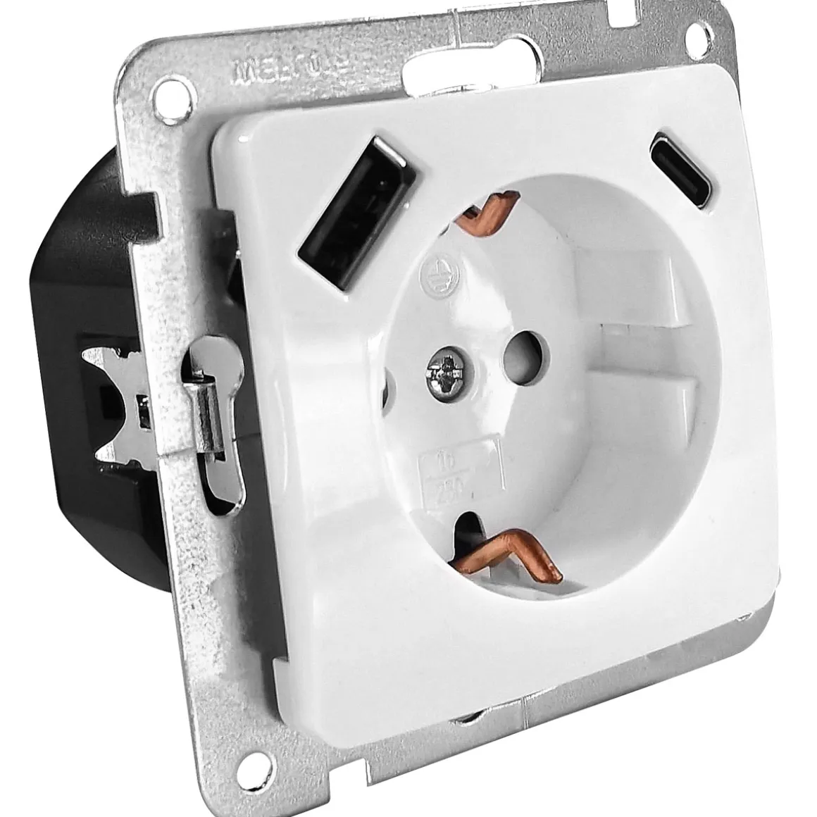 Steckdose Monaco mit USB-A/C-Anschluss