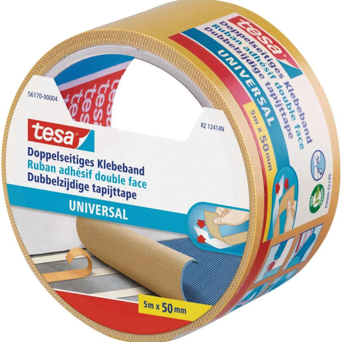 Tesa Doppelseitiges Klebeband universal 5 m x 50 mm