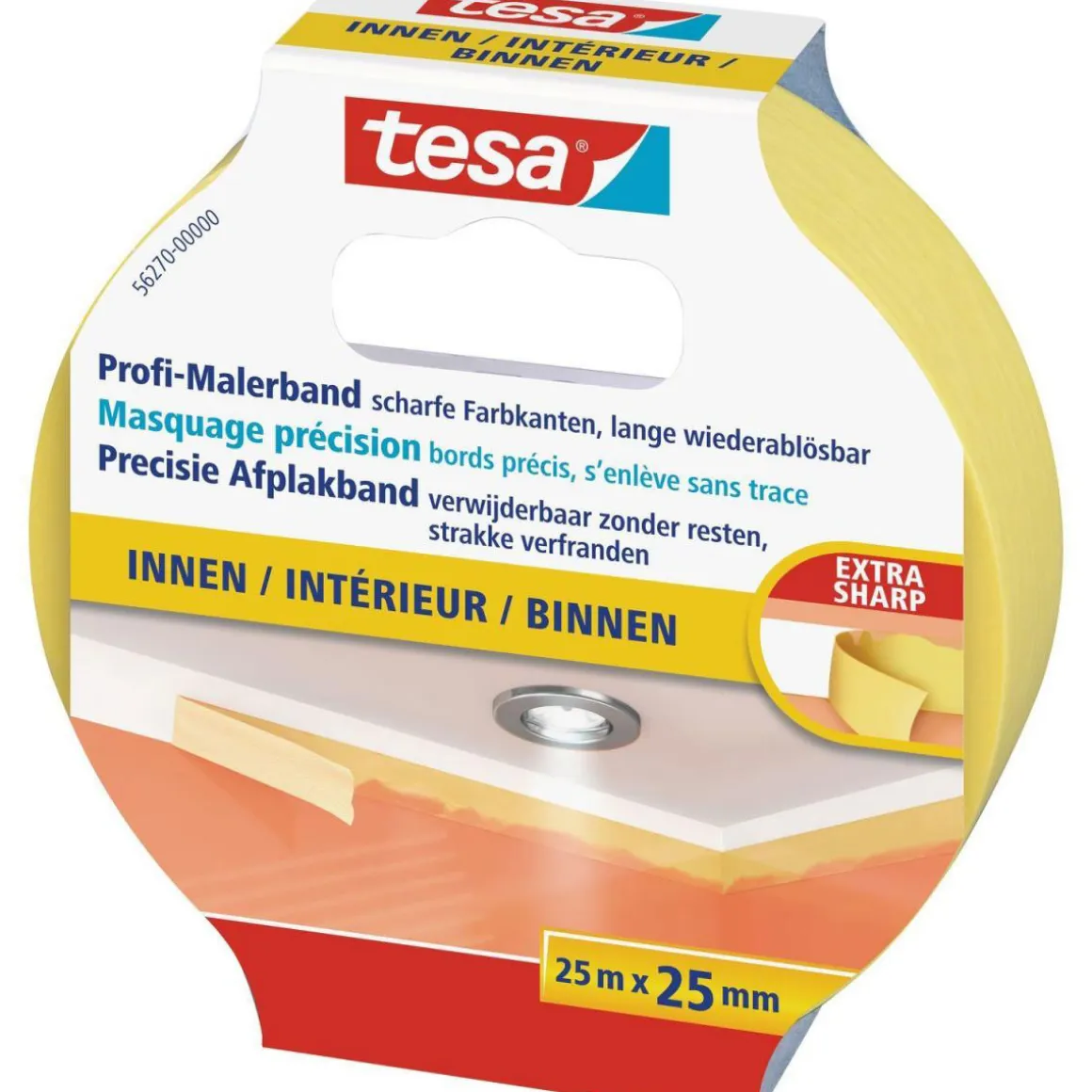 Tesa Maler-Krepp Precision 25 m x 25 mm