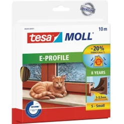 Tesa moll-Profilgummi E-Profil weiß