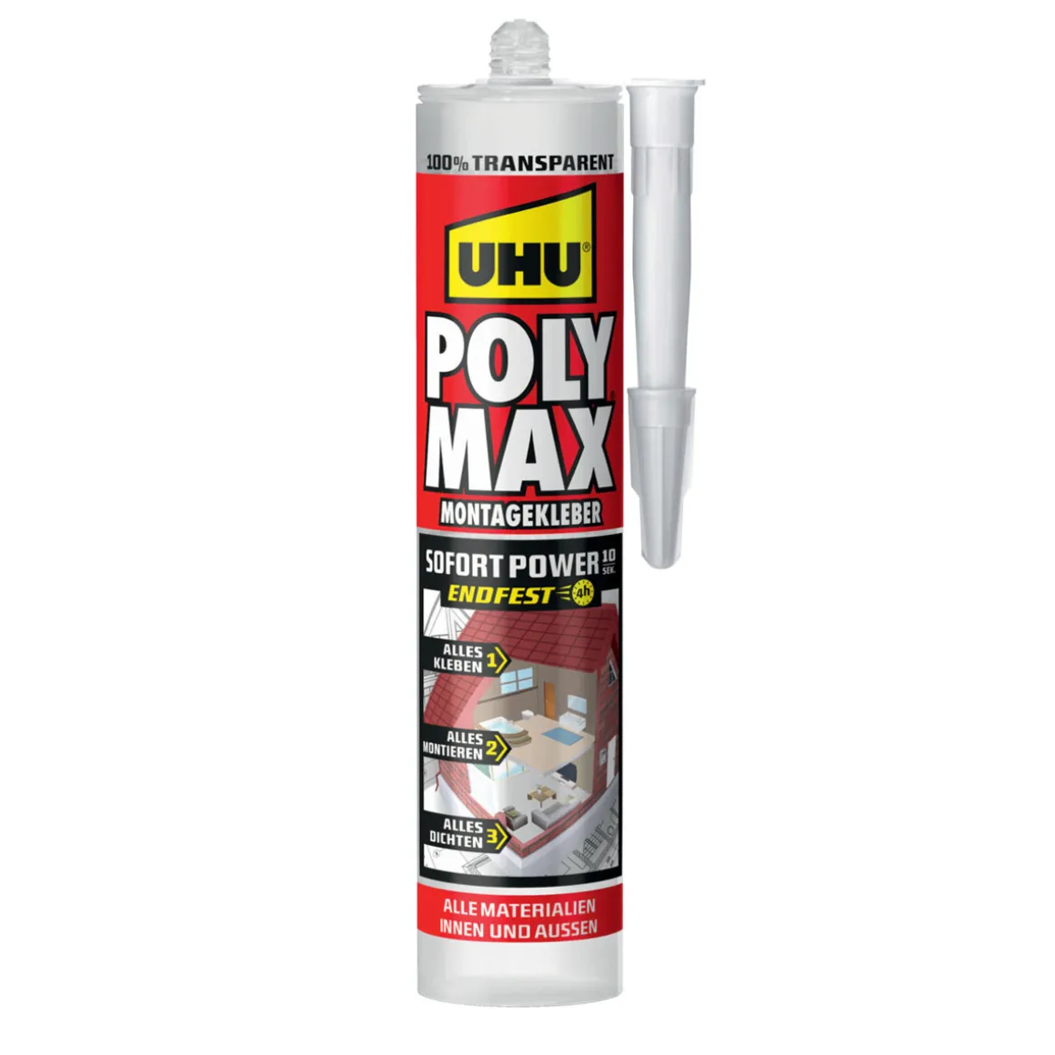 UHU  Montagekleber Poly Max Sofort Power transparent 300 g