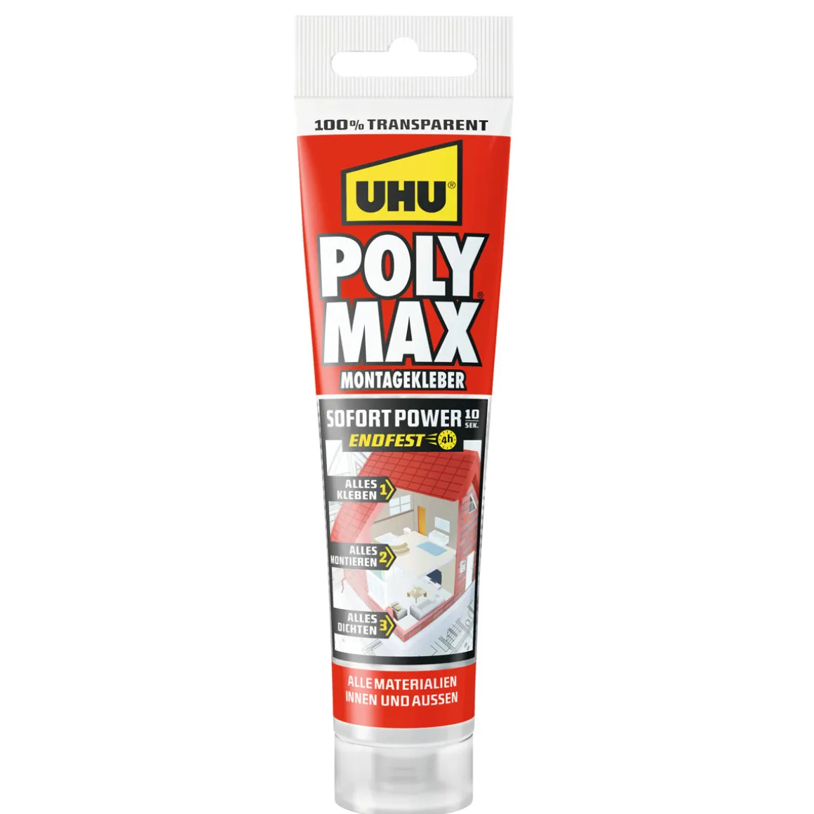 UHU  Montagekleber Poly Max Sofort Power transparent 115 g