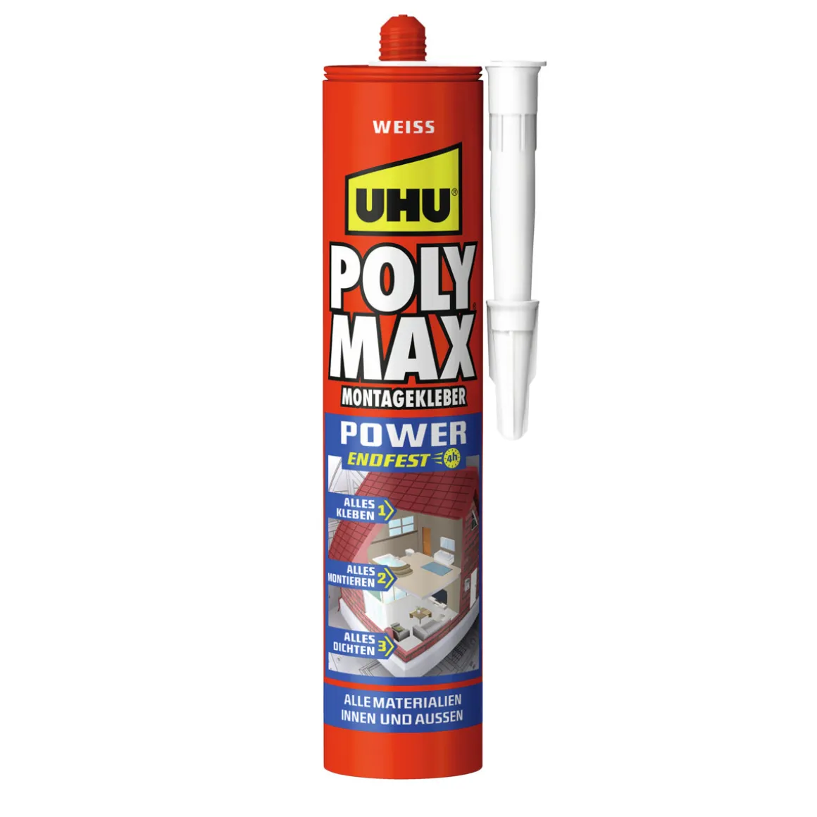 UHU  Montagekleber Poly Max Power weiss 425 g