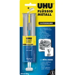 UHU  Zwei-Komponenten-Klebstoff Flüssig Metall 28 g