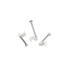 Unitec Nagel-Schelle für Zwillingsleitung weiß