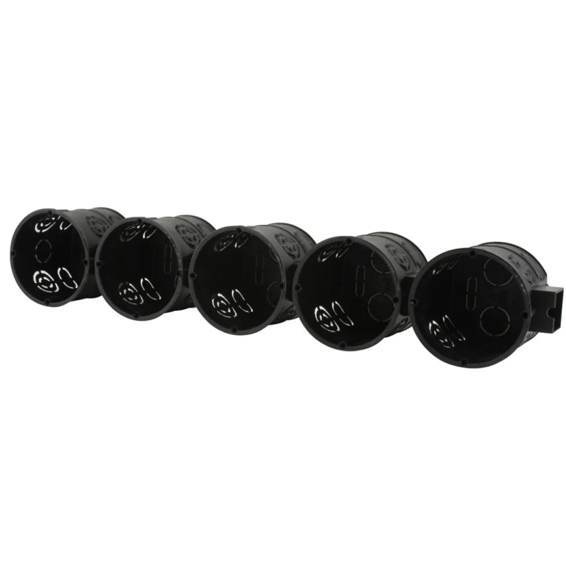 Unitec Schalterdose UP 5-fach schwarz 25 Stück