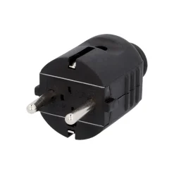 Unitec Schuko-Stecker, PVC, zentr. Einführ.